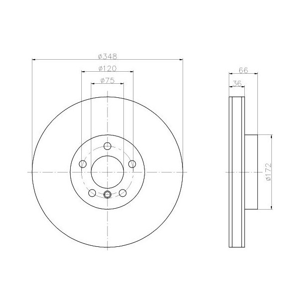 Pagid Brakes Brake Disc, 355119271 355119271 - main